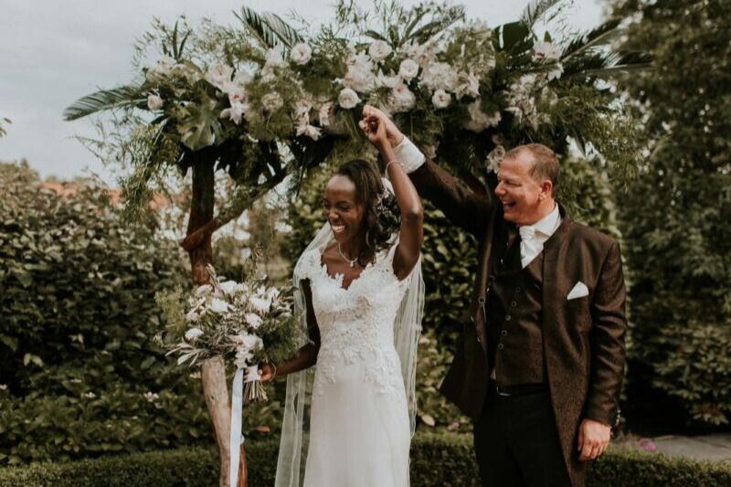 Botanische tuin bruiloft