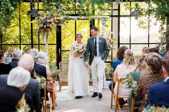 Botanische tuin bruiloft