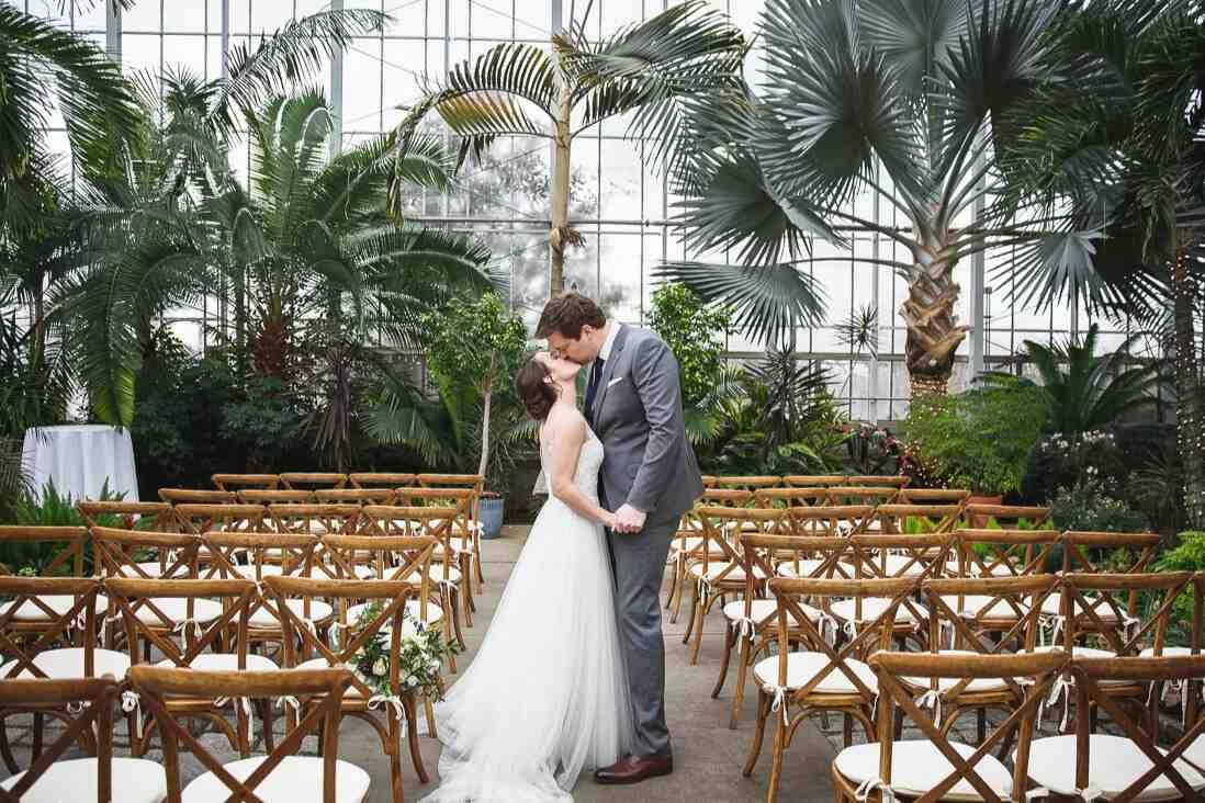 Botanische tuin bruiloft