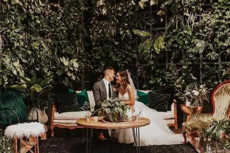 Botanische tuin bruiloft