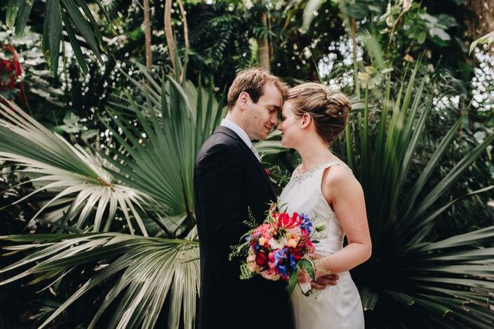 Botanische tuin bruiloft