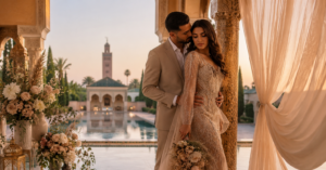 Bruidspaar tijdens een romantische pre wedding fotoshoot voorafgaand aan hun huwelijk.
